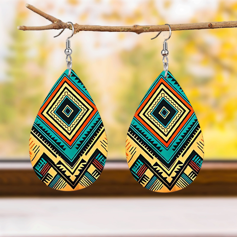 Bohemian Geometric Pattern Earrings for Women